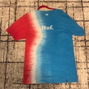 Red, White, and Blue Tie-dye Huf. T-shirt